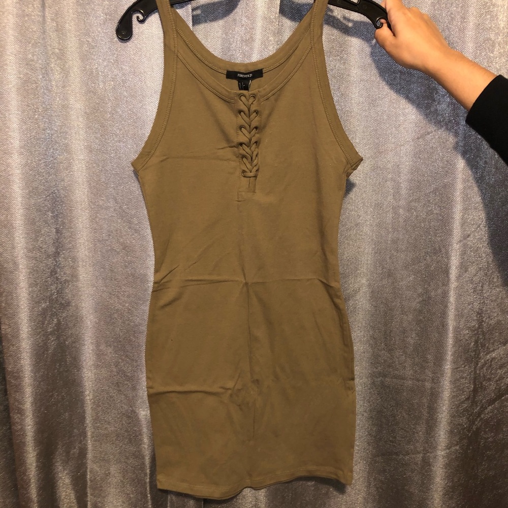 Forever 21 olive green short dress